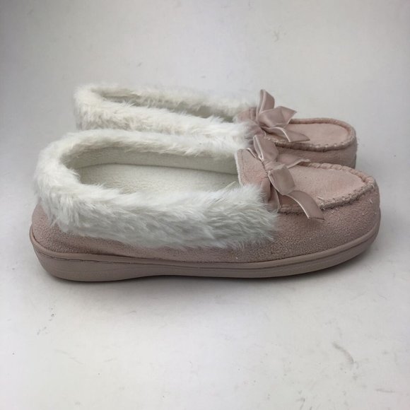 Pre-Owned Jessica Simpson pink slippers medium 13-1 kids - Picture 1 of 8